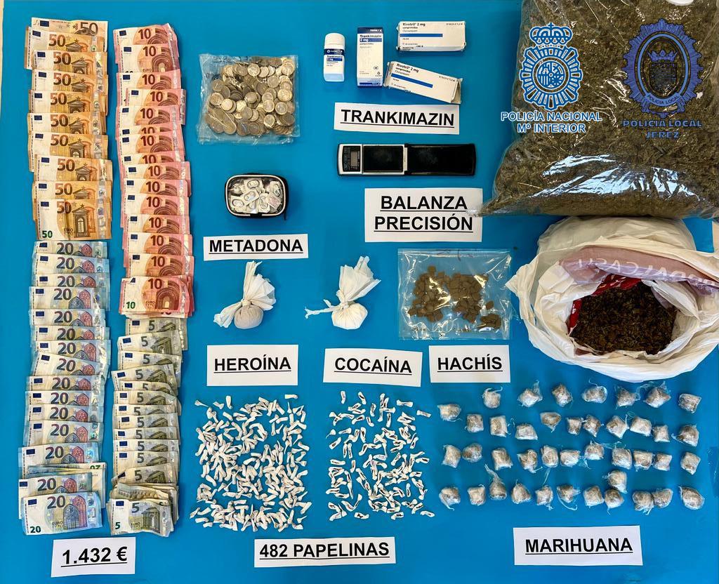 Desmantelado el punto de venta de cocaína más activo de Jerez