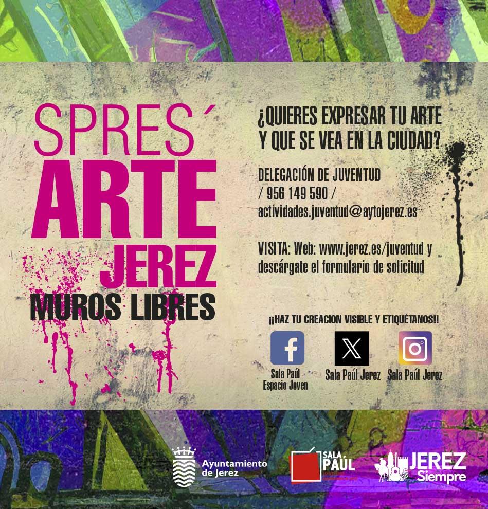 El Programa de Muros Libres Spres'Arte ofrece más de 1.100 metros de pared en una decena de emplazamientos distribuidos por Jerez
