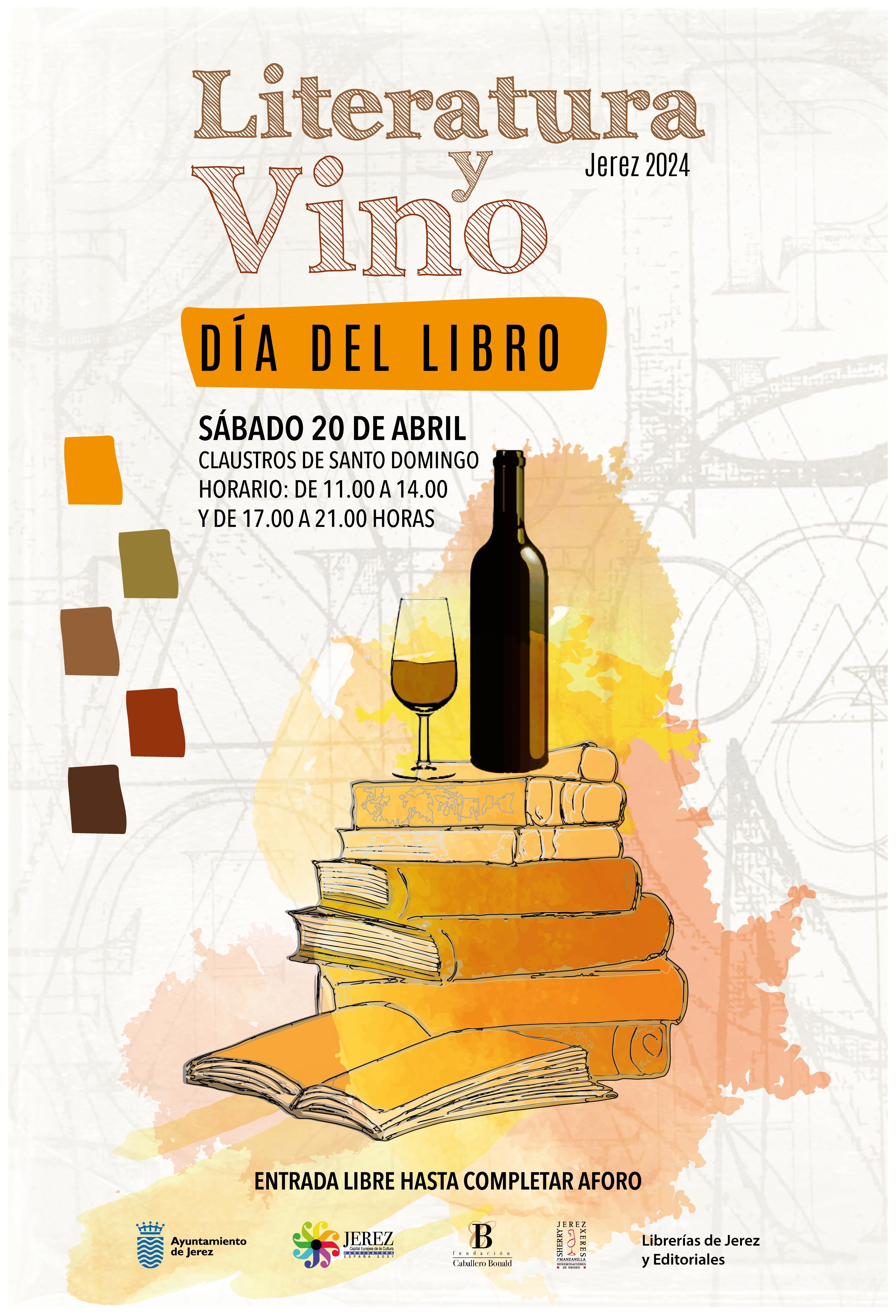 Jerez celebra el Día del Libro con un ciclo cultural que comienza el sábado 20 de abril con la 'Jornada de Literatura y Vino'