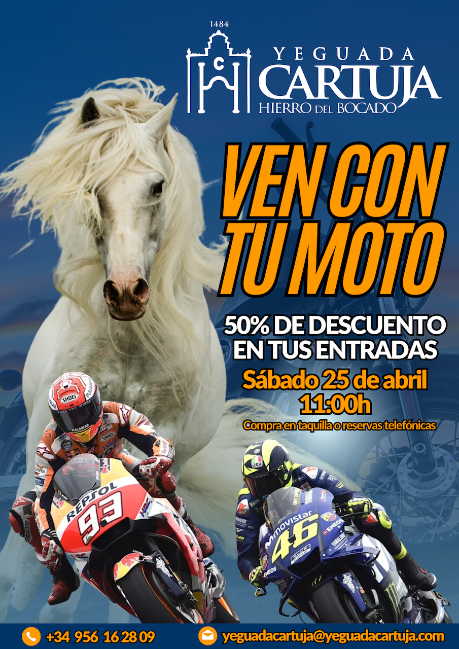 Los moteros tendrán entradas a mitad de precio en la Yeguada Cartuja de Jerez durante el GP de España de Motociclismo