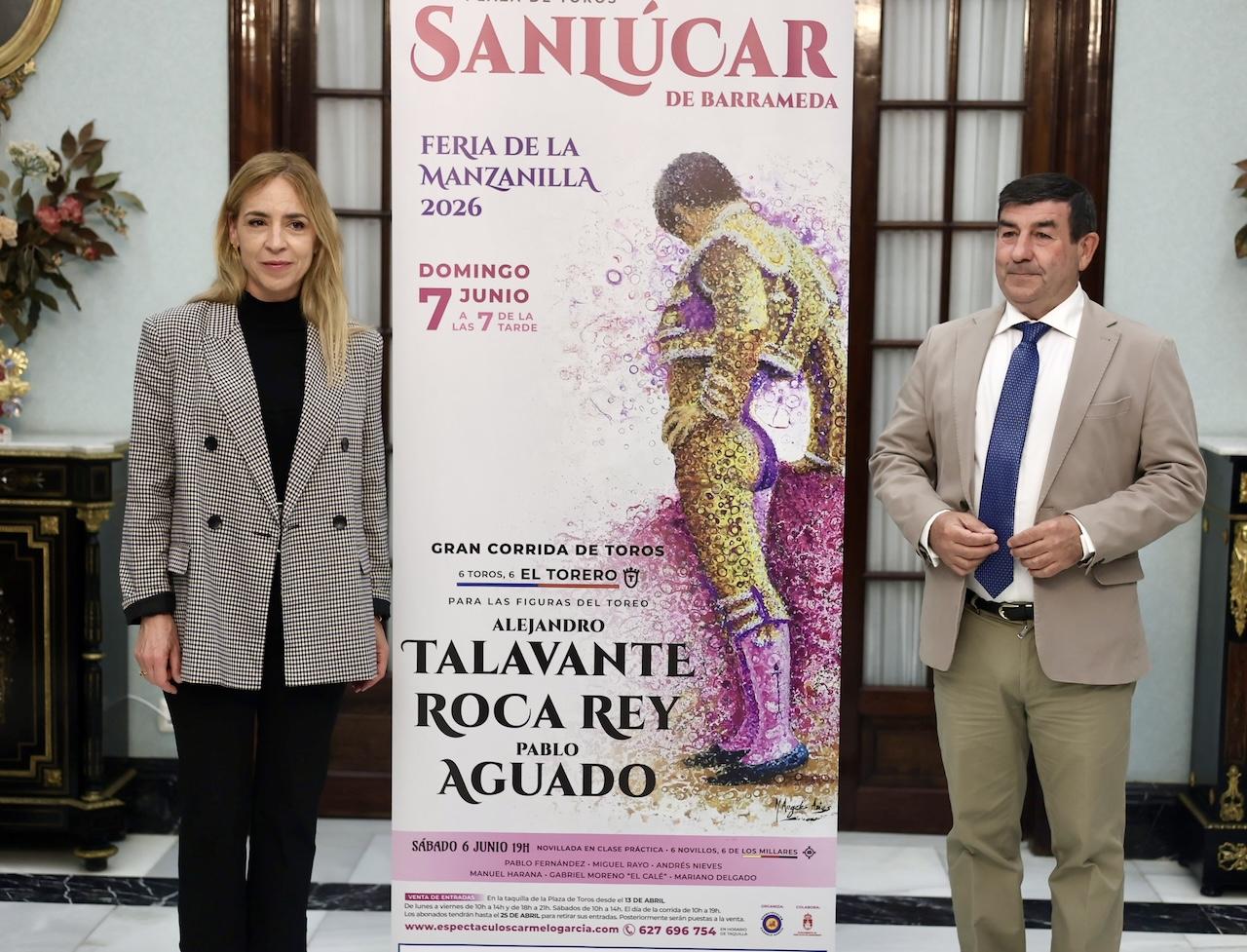 La Feria de la Manzanilla de Sanlúcar contará con una corrida con Talavante, Roca Rey y Pablo Aguado