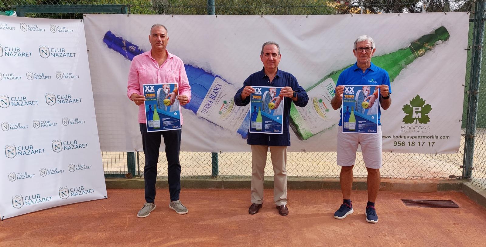 Presentado el XX Torneo Tierra Blanca de tenis dobles que se disputará en el Club Nazaret de Jerez