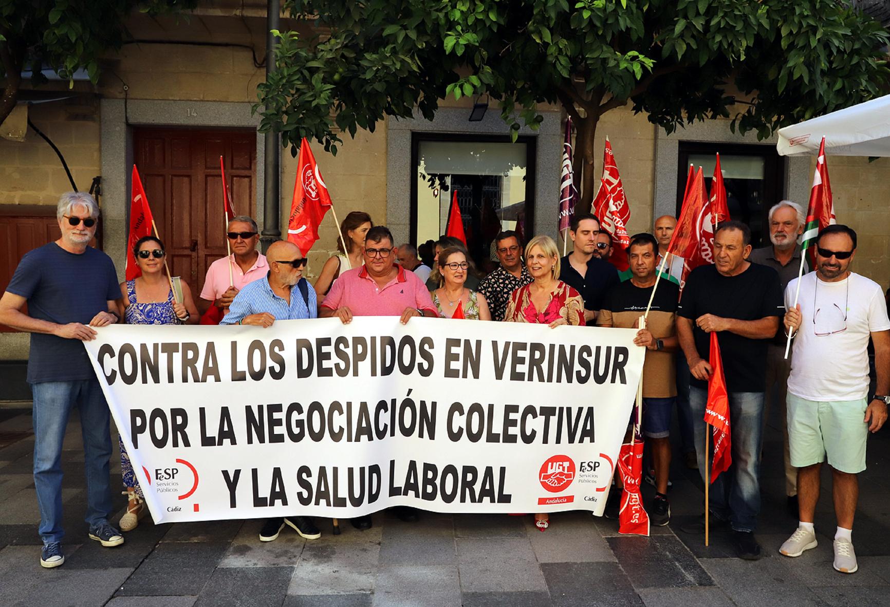 El Gobierno local de Jerez muestra su apoyo a los trabajadores de la empresa privada Verinsur