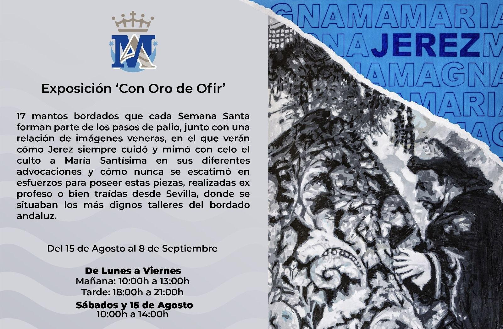 “Con Oro de Ofir”, a partir del 14 de agosto en Callejón de los Bolos