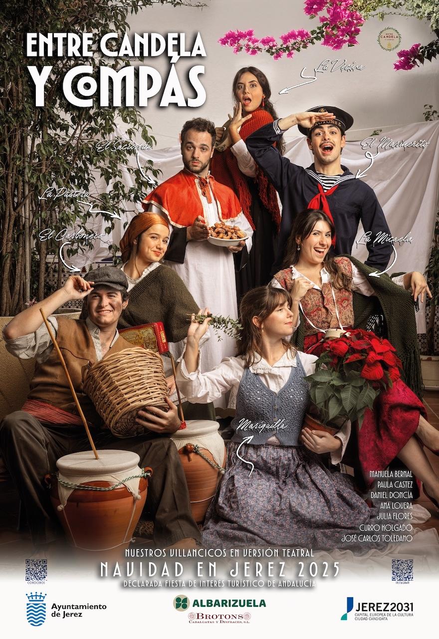 'Entre Candela y Compás' lleva a las calles del centro de Jerez a los personajes de los villancicos en forma de teatro