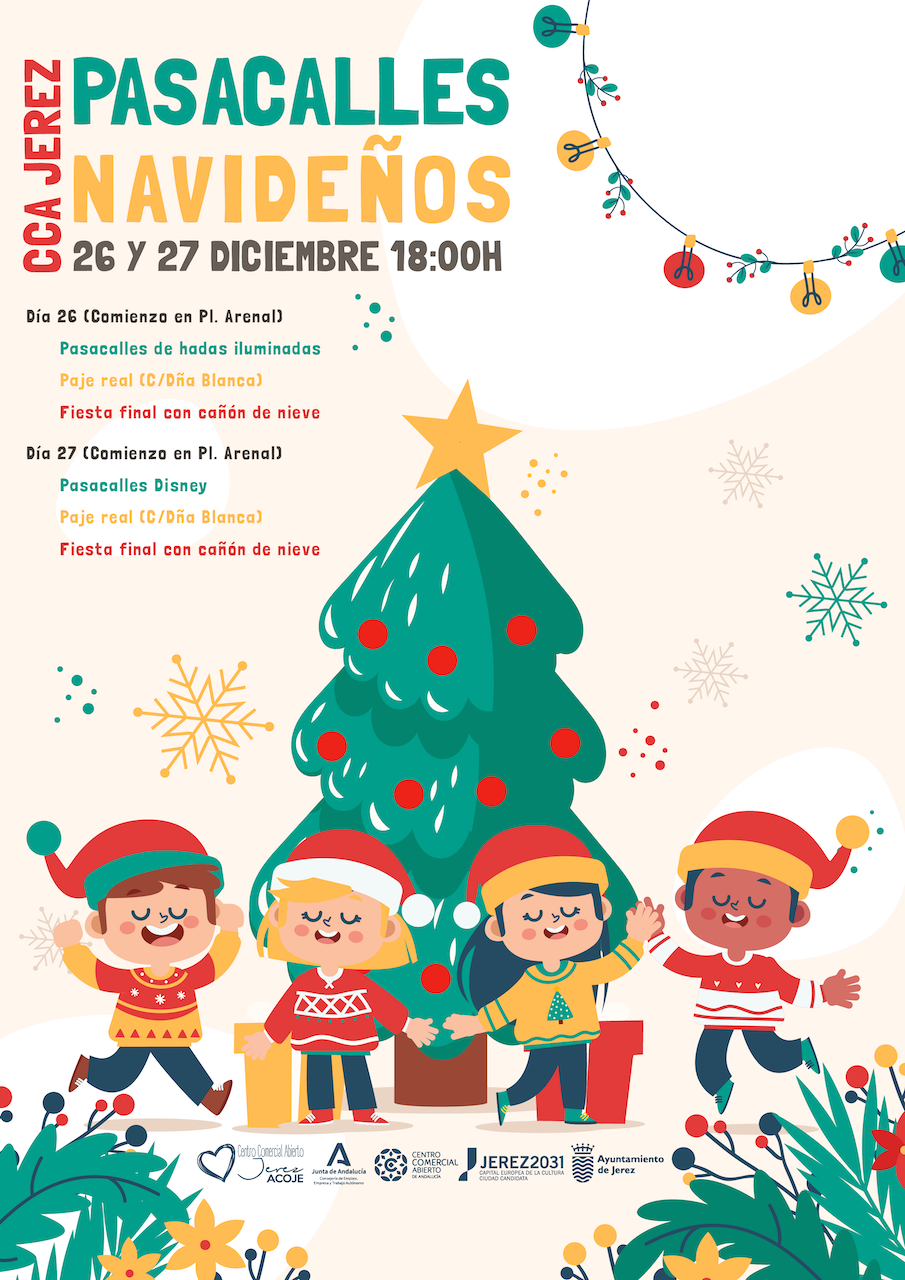 Acoje organiza dos pasacalles navideños los días 26 y 27 de diciembre en el centro de Jerez