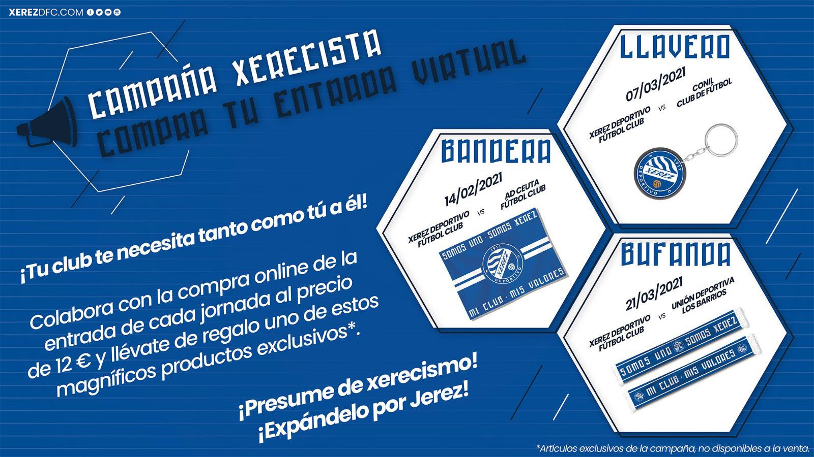 El Xerez DFC saca a la venta entradas virtuales para sus últimos tres partidos en Chapín