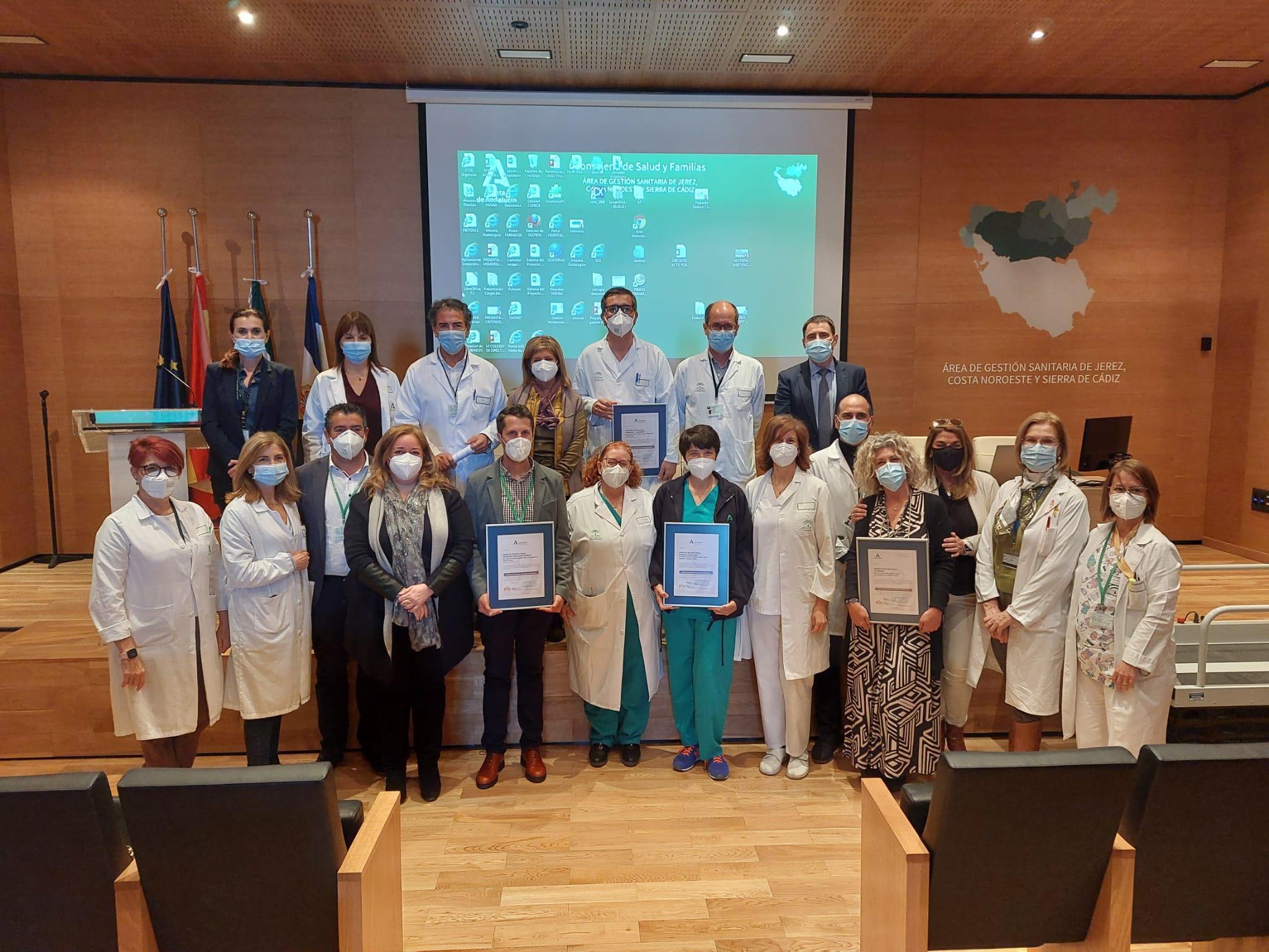 Jerez consolida la calidad de sus servicios sanitarios con la certificación de dos unidades del Hospital y dos de Atención Primaria
