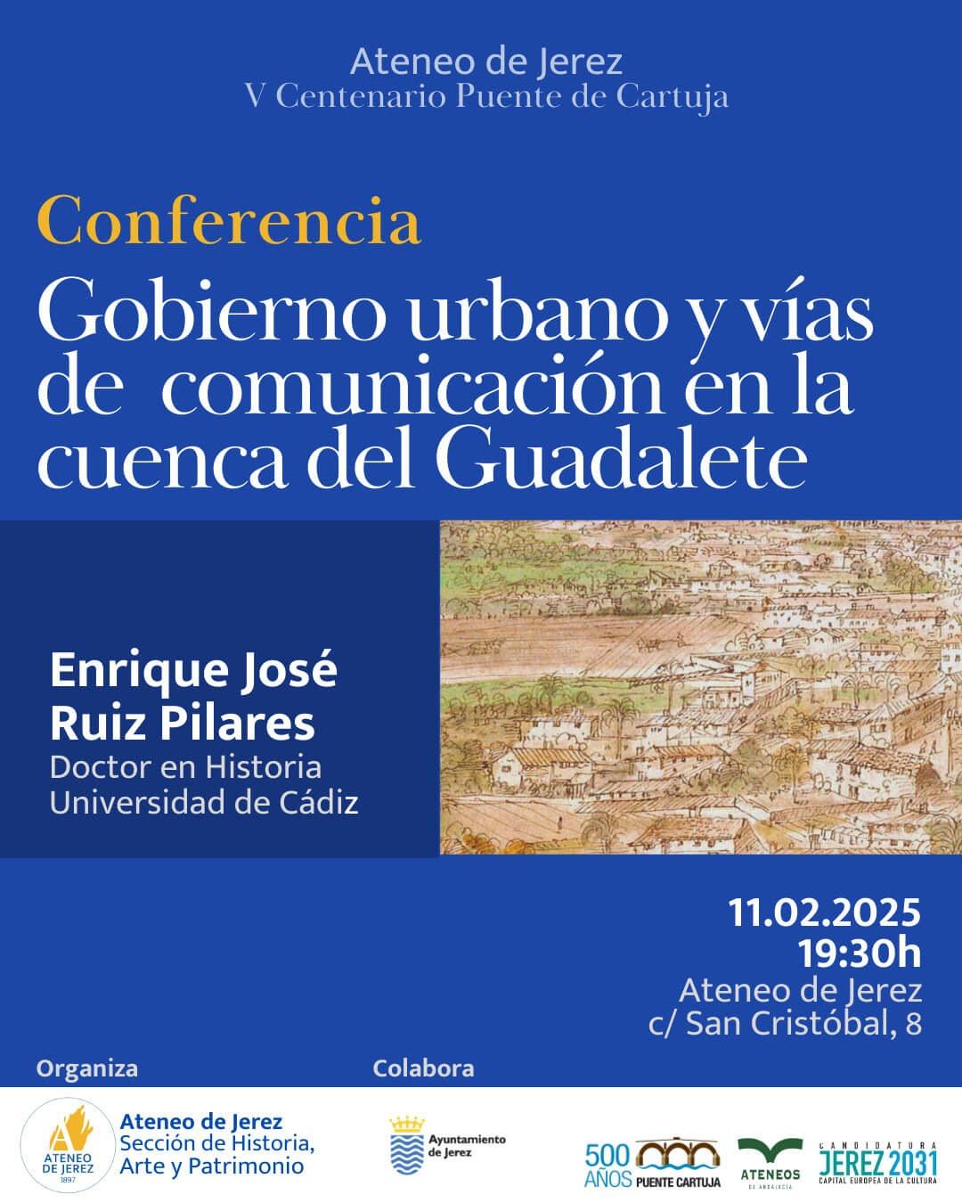 Este martes, conferencia de Enrique José Ruiz Pilares sobre el Guadalete en el Ateneo de Jerez