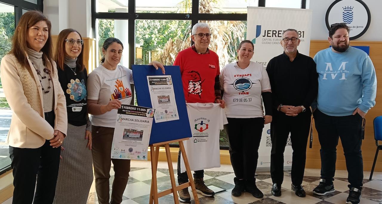 Las asociaciones de enfermedades raras convocan una marcha solidaria el sábado en el centro de Jerez