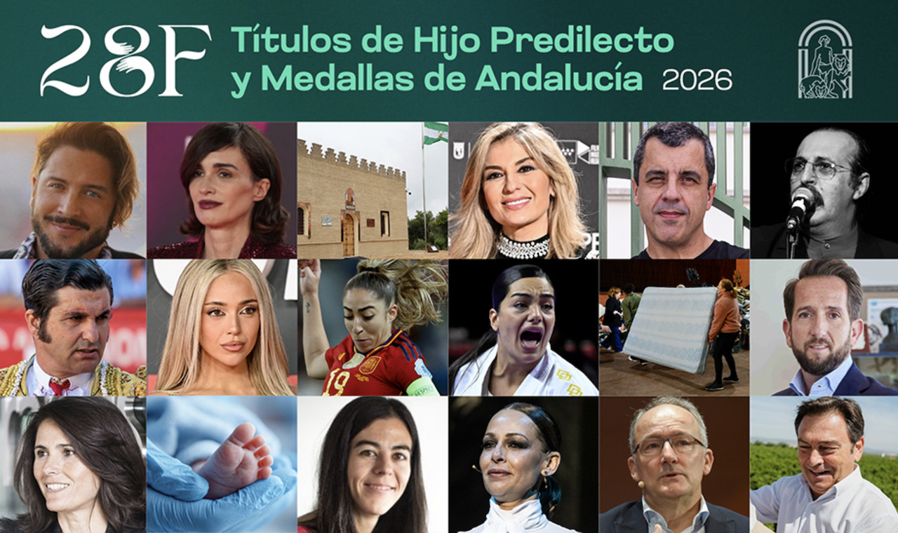 La actriz Paz Vega y el cantante Manuel Carrasco, Hijos Predilectos de Andalucía