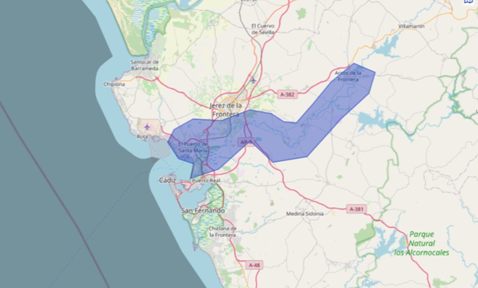 La Junta remite Es-Alert a las zonas más próximas del Guadalete en Jerez y el Puerto de Santa María