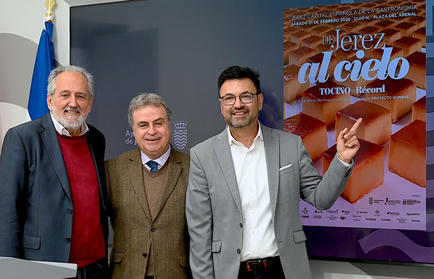 Hostelería Jerez aumenta las previsiones: 7.000 tocinos de cielo coparán la Plaza del Arenal este 21 de febrero