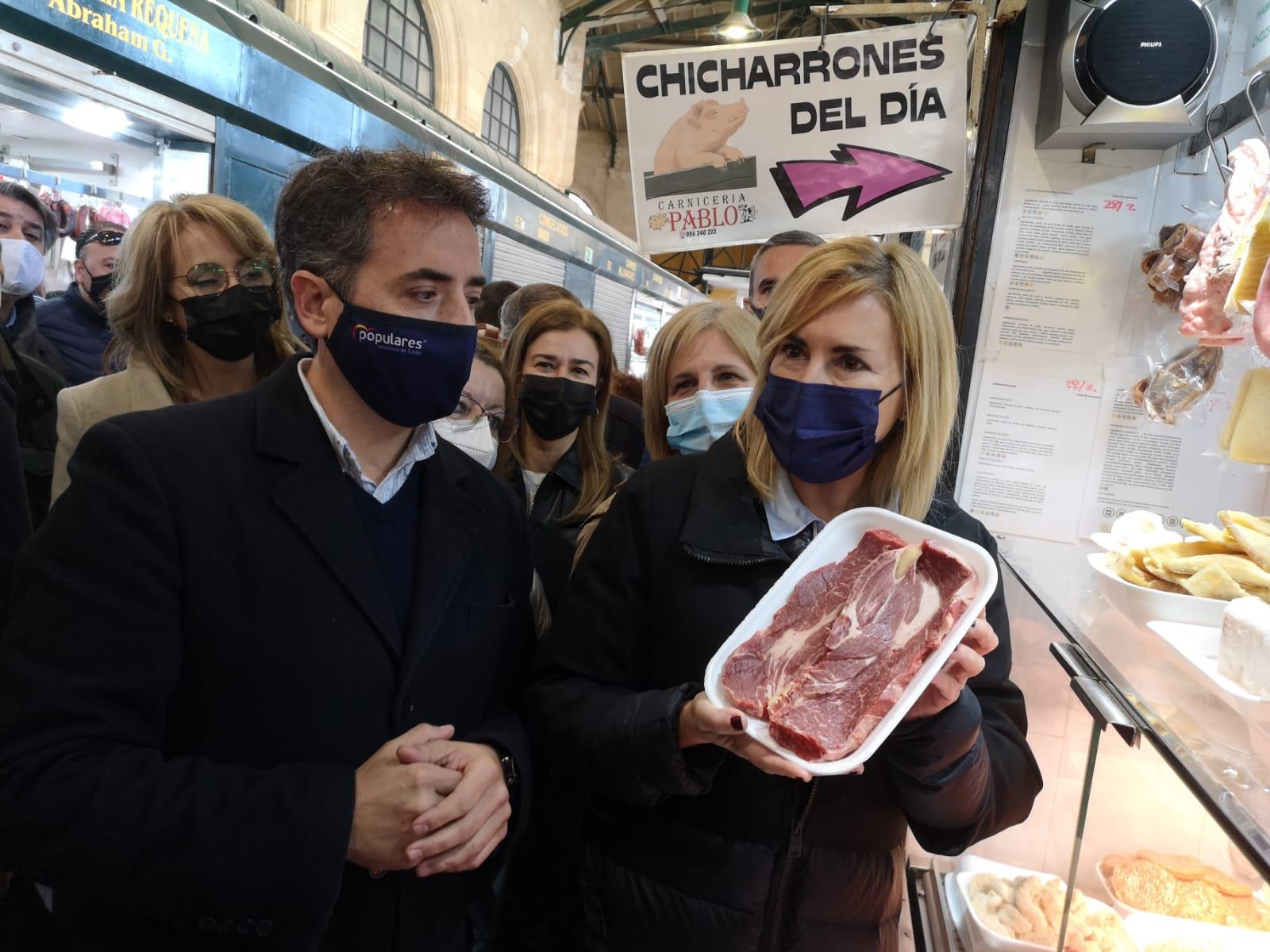 Ana Beltrán muestra en Jerez el apoyo del PP al sector de la carne