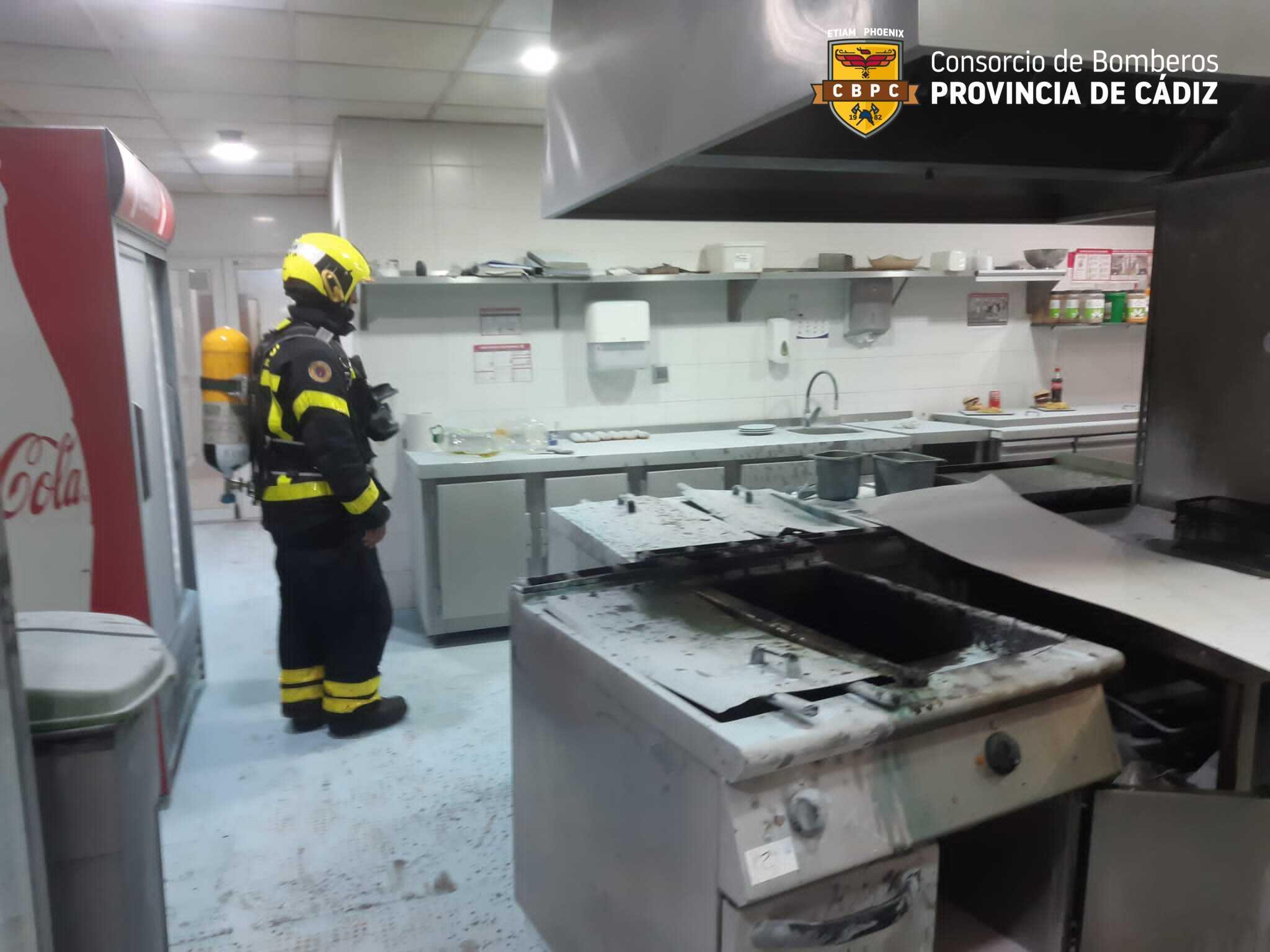Incendio en la cafetería del Hospital de Jerez