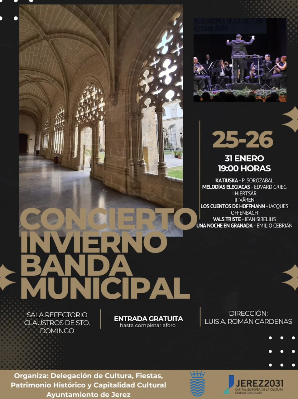 La Banda Municipal de Música de Jerez propone un viaje emocional por Europa en su 'Concierto de Invierno'