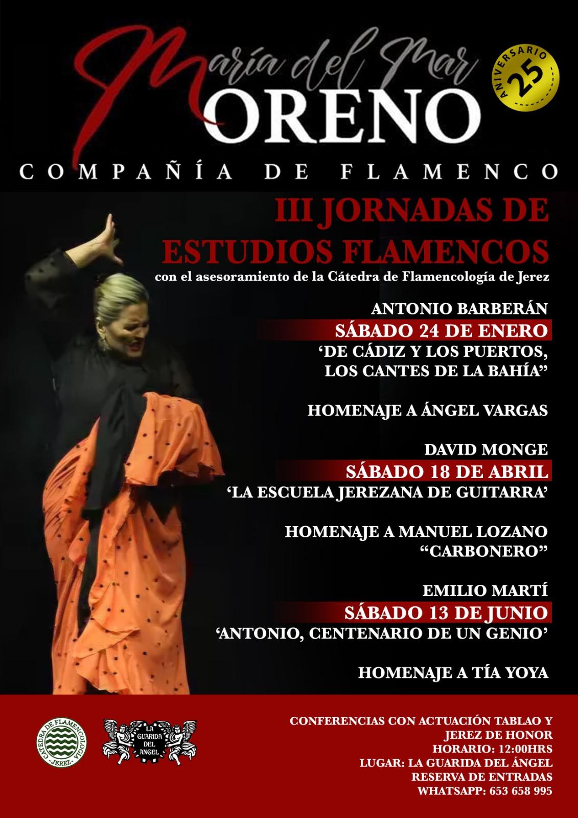 III Jornadas de Estudio de la Escuela de Baile María del Mar Moreno con el asesoramiento de la Cátedra de Flamencología de Jerez