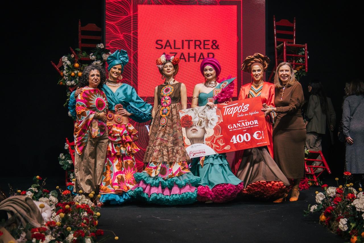 Salitre&Azahar gana el Certamen Volantes de Cádiz 2026 de la Pasarela Flamenca Jerez Tío Pepe con 'La Rosa de Sankofa'
