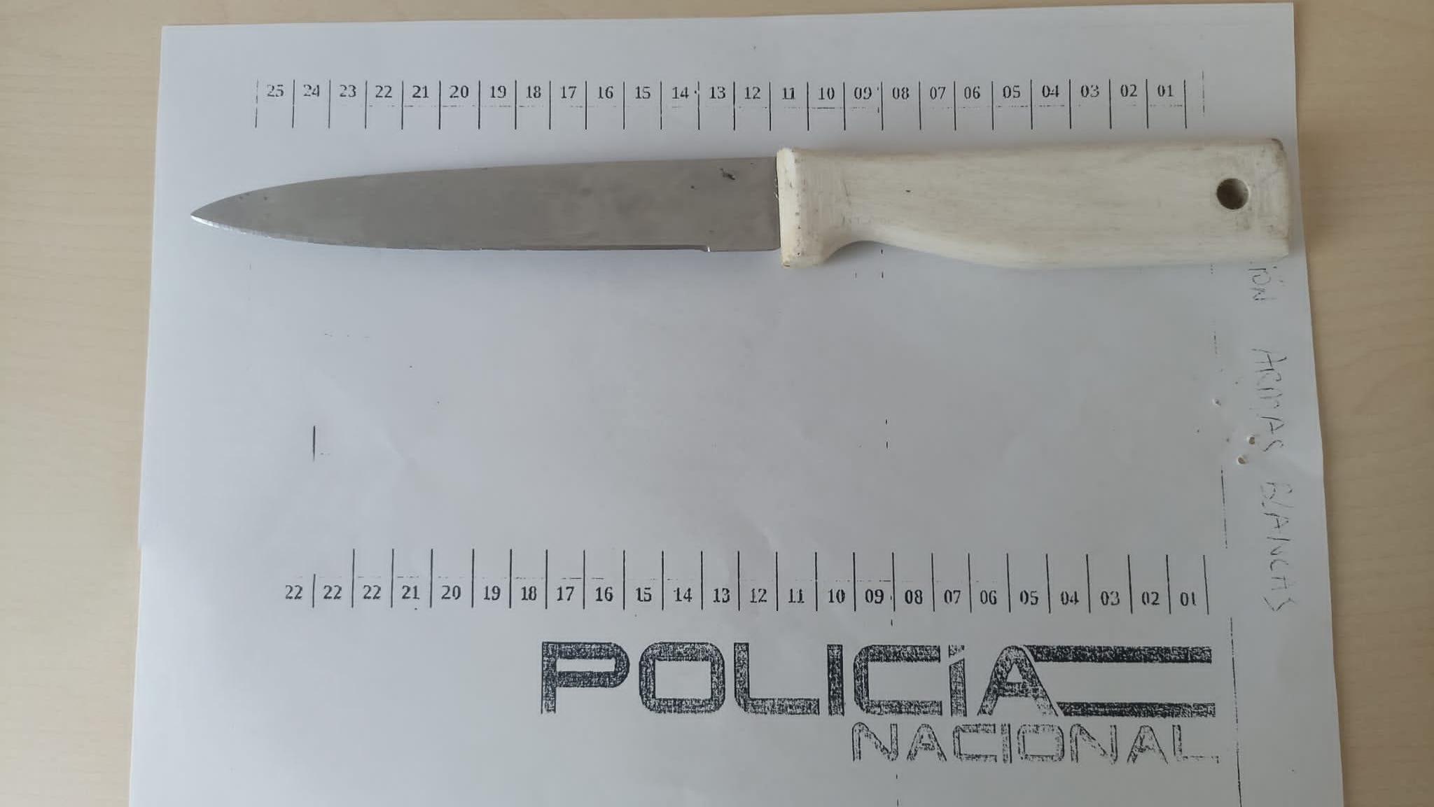 La Policía Nacional detiene en Jerez al presunto autor de un robo con violencia realizado con un cuchillo de 28 centímetros