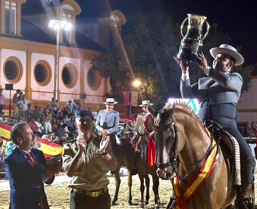 Rafael Arcos se hizo con el primer puesto en la Copa del Rey de Doma Vaquera celebrada en la Real Escuela
