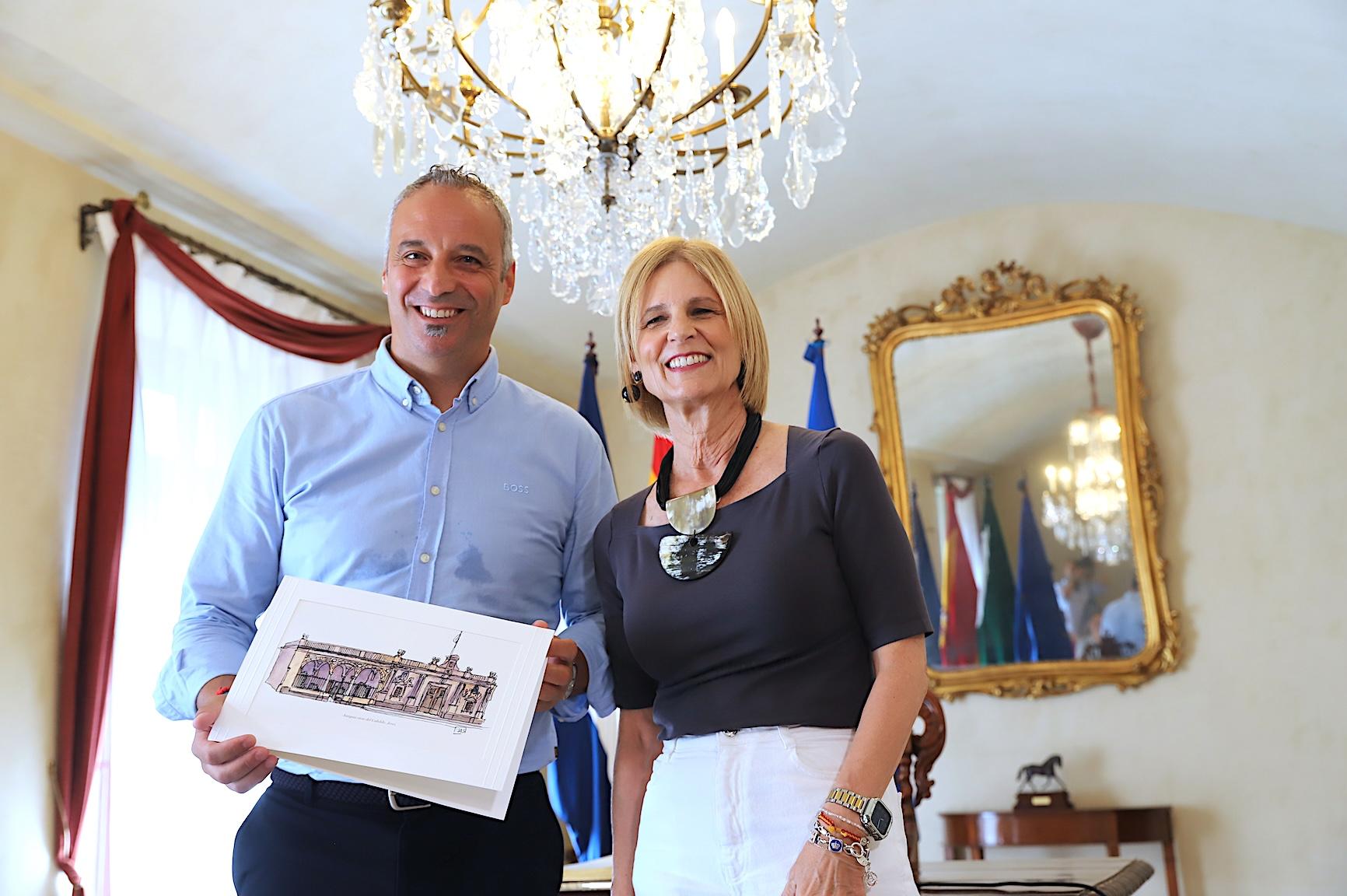 El entrenador jerezano de fútbol sala Antonio Vadillo, recibido en el Ayuntamiento