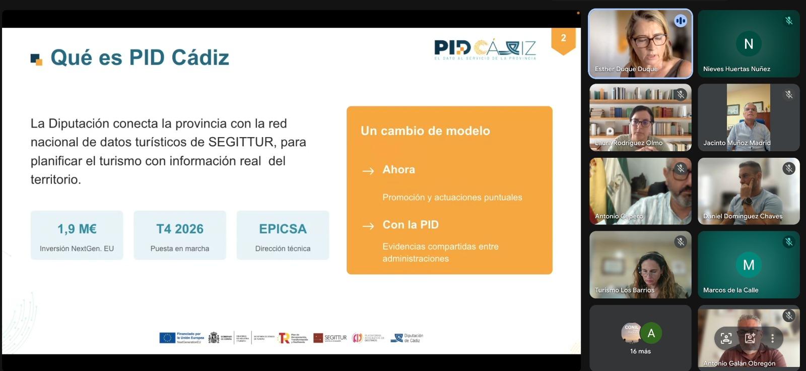 Diputación presenta al de Jerez y otros 11 Ayuntamientos su Plataforma Inteligente de Destinos