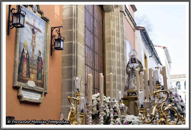 Detalles de la procesión de la Virgen de la Palma