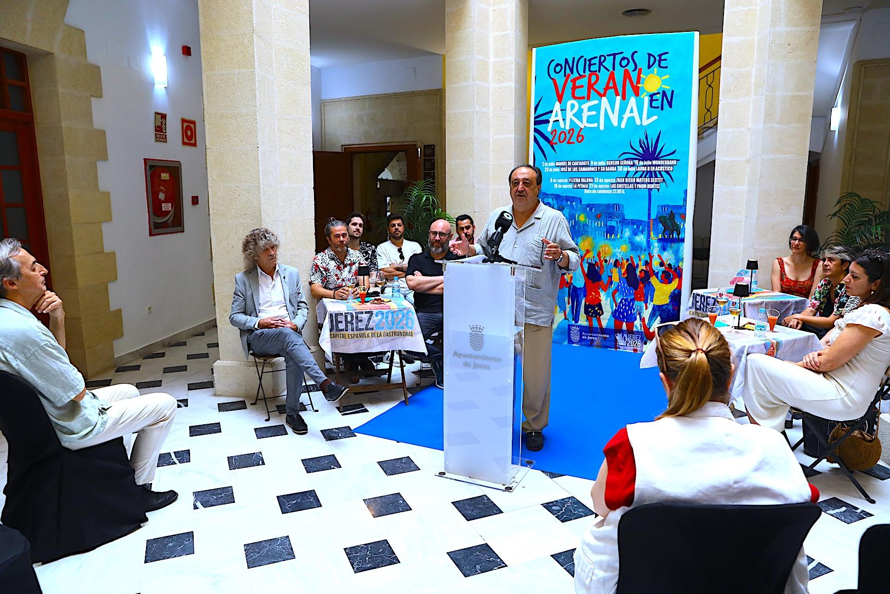 Jerez presenta una amplia programación cultural de verano con el ciclo 'Noches de Verano en Arenal' como novedad