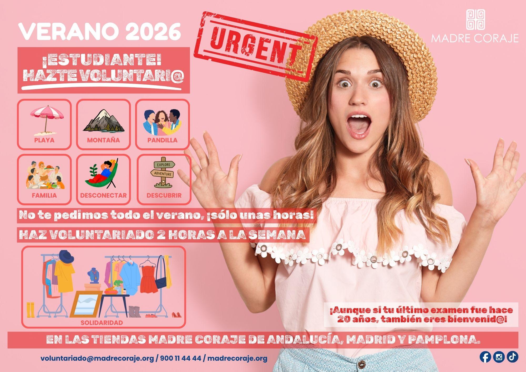 Madre Coraje busca estudiantes para hacer voluntariado este verano dos horas a la semana