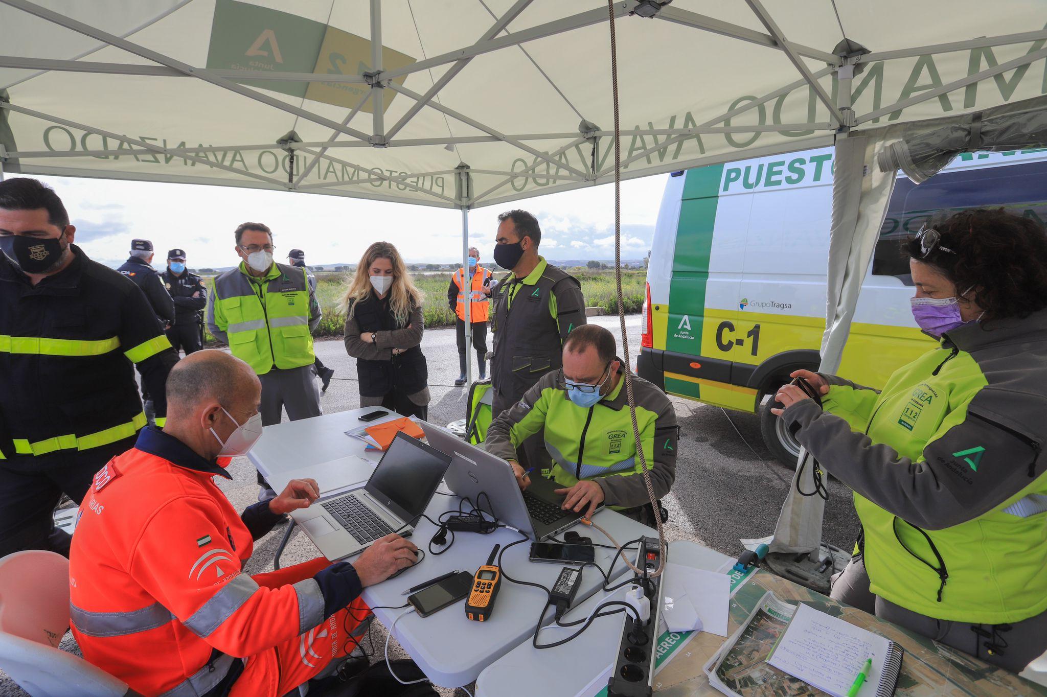 Realizado un simulacro de accidente en el Aeropuerto de Jerez para probar la coordinación de los servicios de emergencia