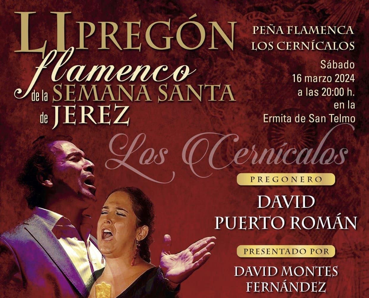 David Puerto hará el Pregón Flamenco de la Semana Santa