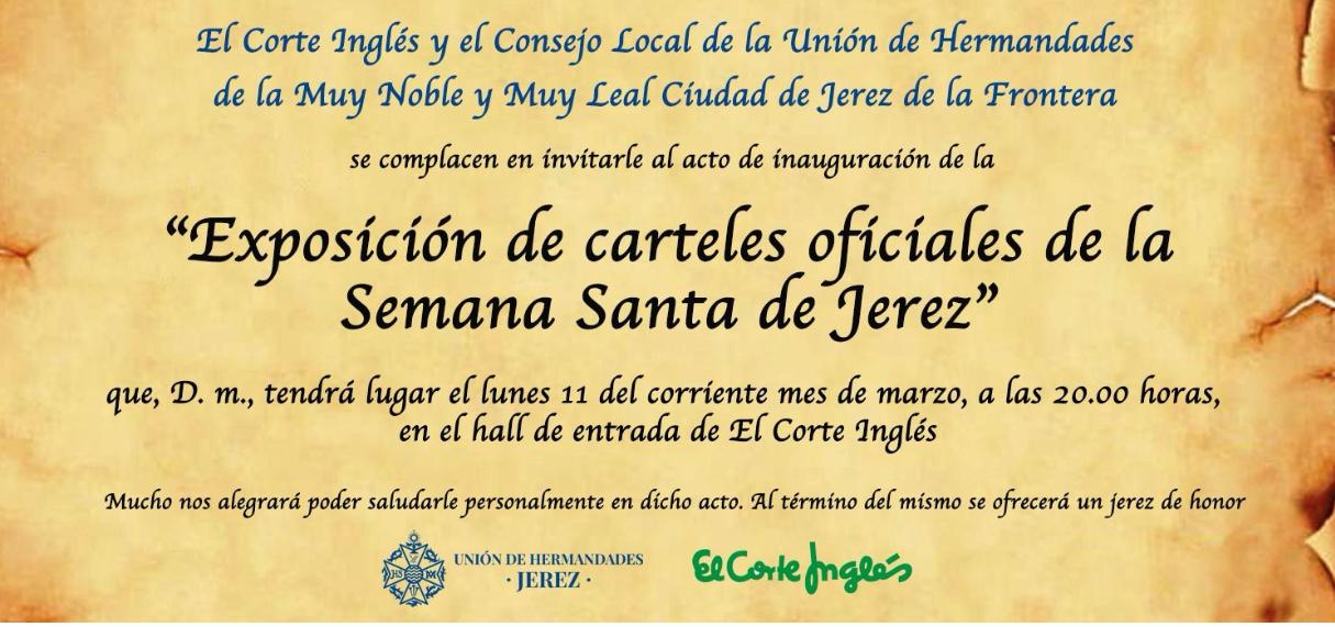 Exposición de carteles oficiales de Semana Santa en Hipercor Jerez
