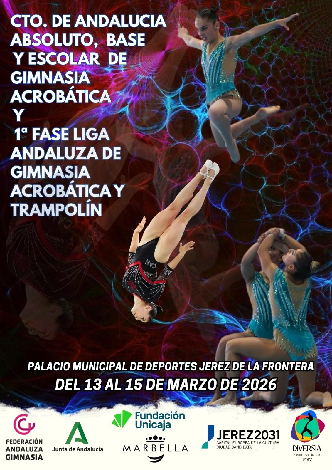 El Campeonato de Andalucía de Gimnasia Acrobática traerá a Jerez a 779 gimnastas de once clubes