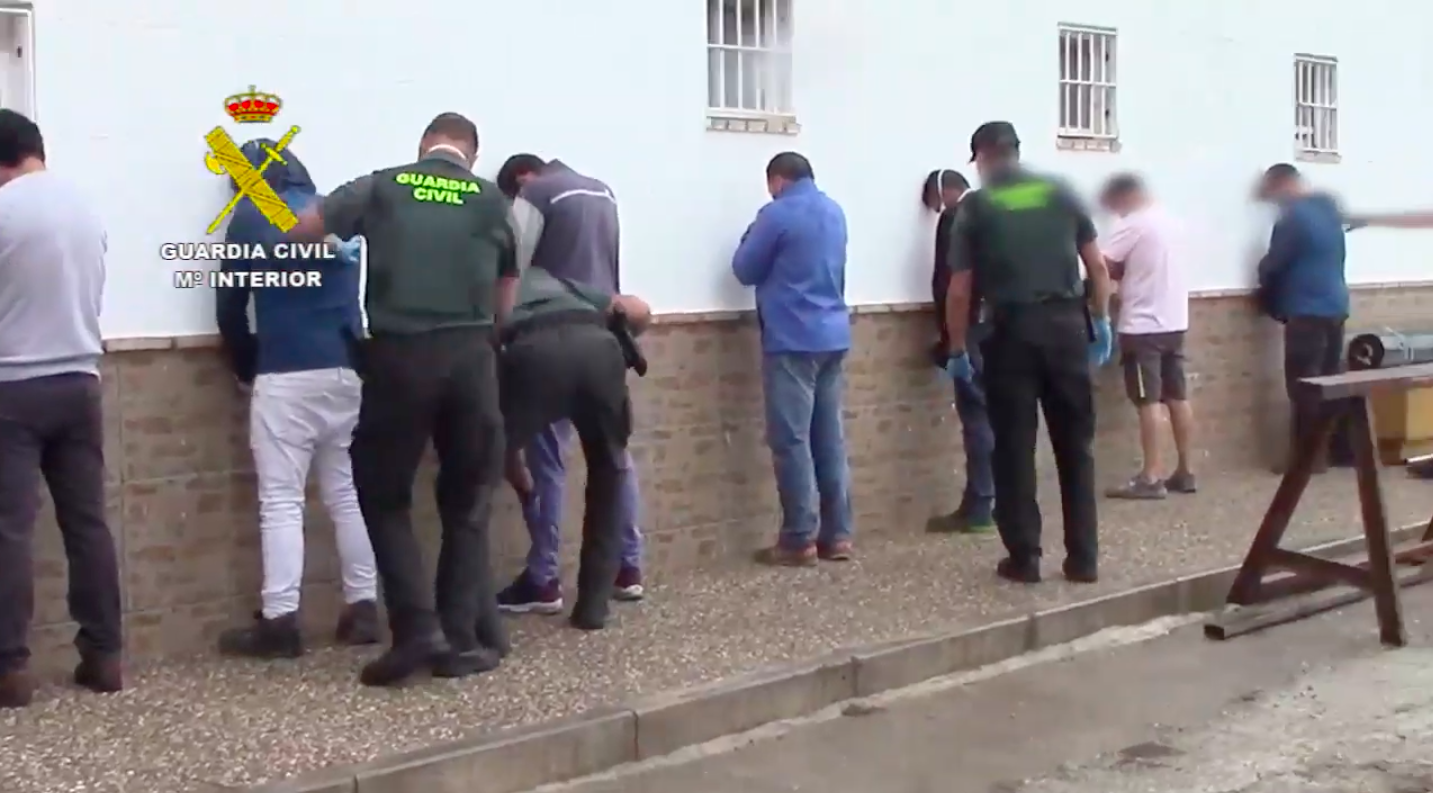 Detenidas otras 10 personas en Jerez por la Guardia Civil al desmantelar una macroplantación de cannabis