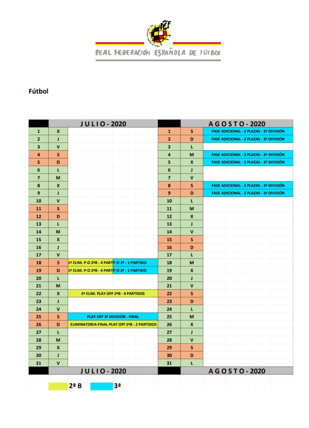 La RFEF establece las fechas preliminares para los playoffs de ascenso a Segunda y Segunda B