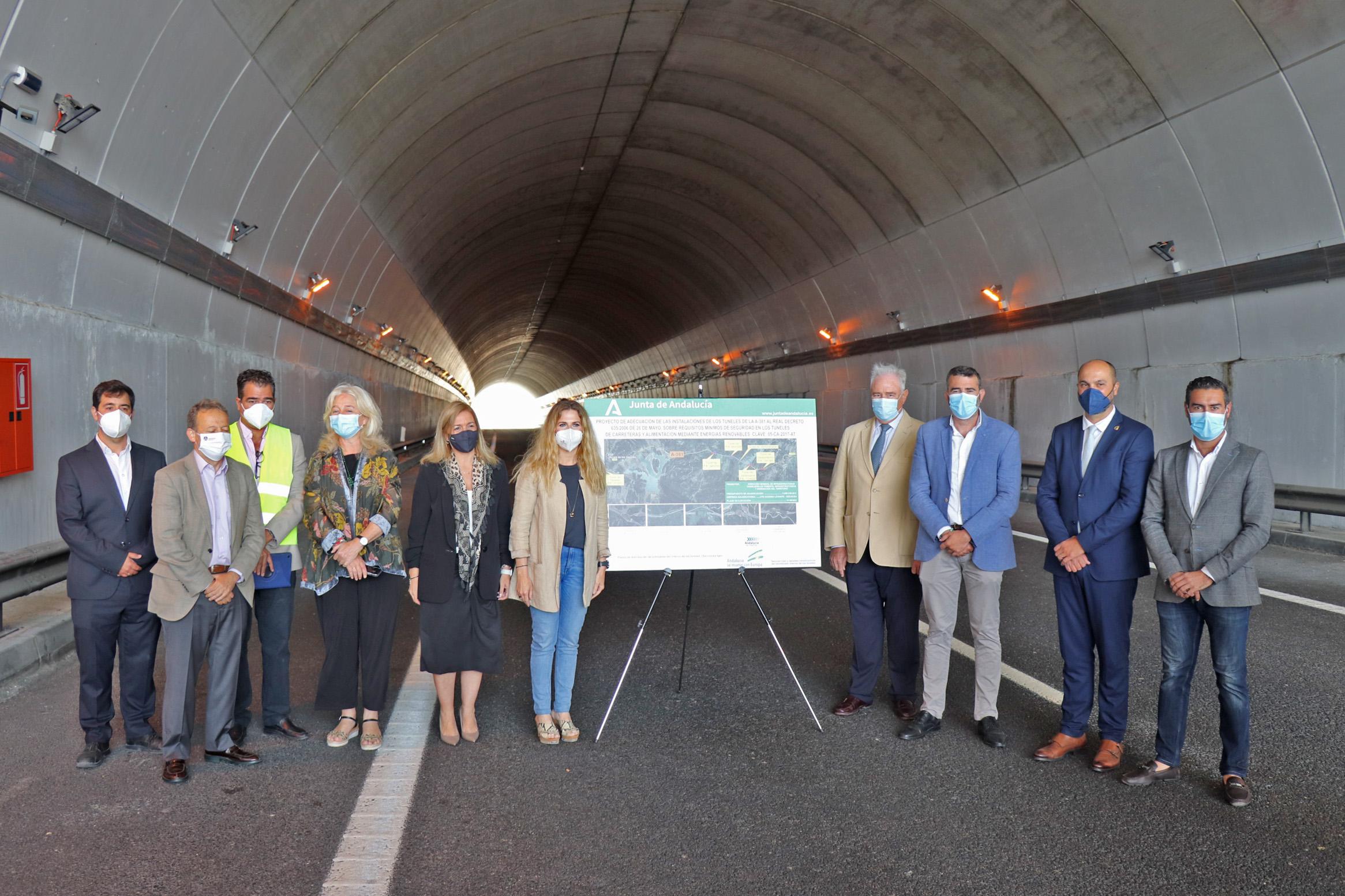 La Junta pone en funcionamiento la nueva iluminación en los túneles de la autovía Jerez-Los Barrios