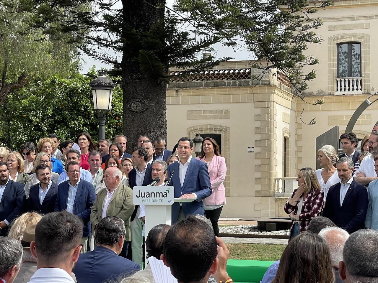 Juanma Moreno presenta en Jerez las candidaturas del PP para el 19-J