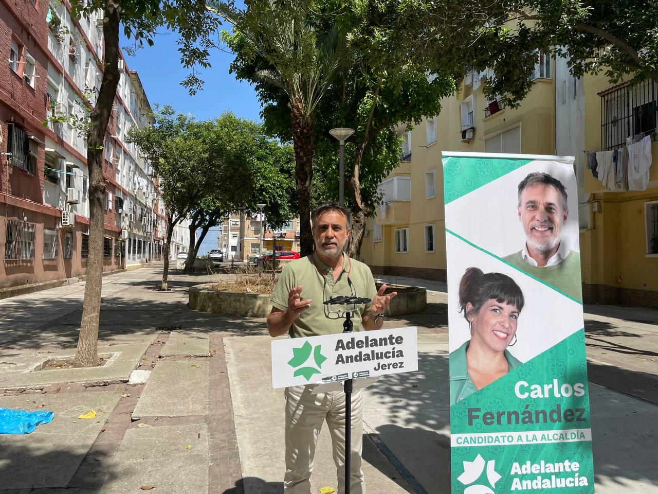 Adelante Andalucía promete una regeneración del espacio público "para acabar con los barrios de primera y de tercera en Jerez"