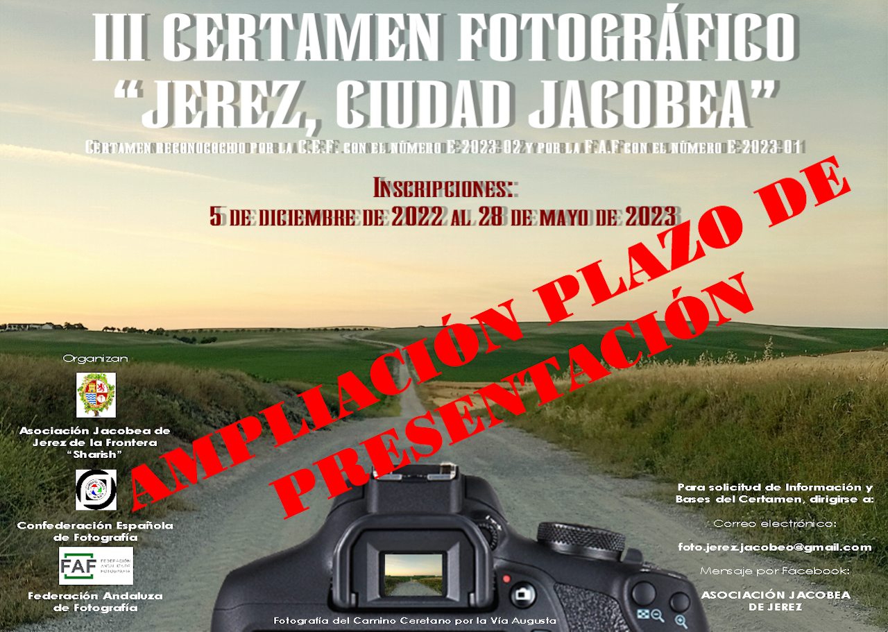 Ampliado el plazo de presentación de obras al III Certamen Fotográfico 'Jerez, Ciudad Jacobea'