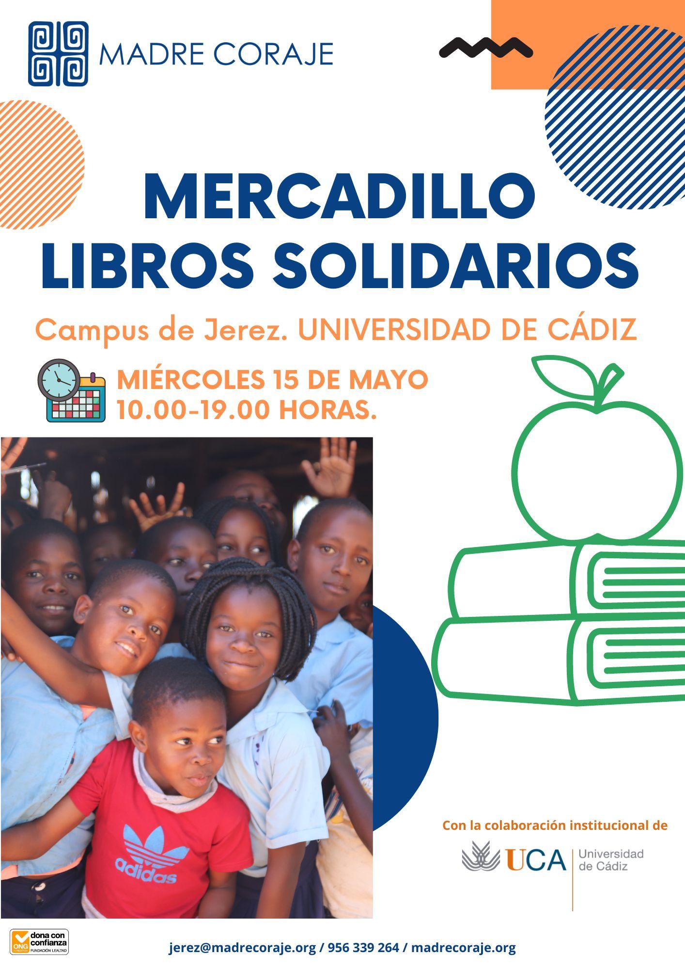El Campus de Jerez acoge el miércoles 15 un mercadillo solidario de libros con una segunda vida de Madre Coraje