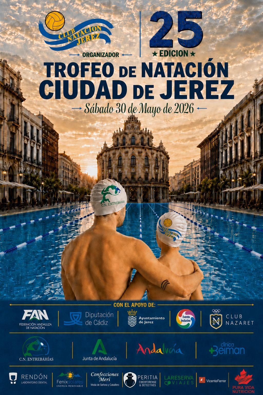 El XXV Trofeo de Natación 'Ciudad de Jerez' reunirá a más de 500 participantes en el Club Nazaret