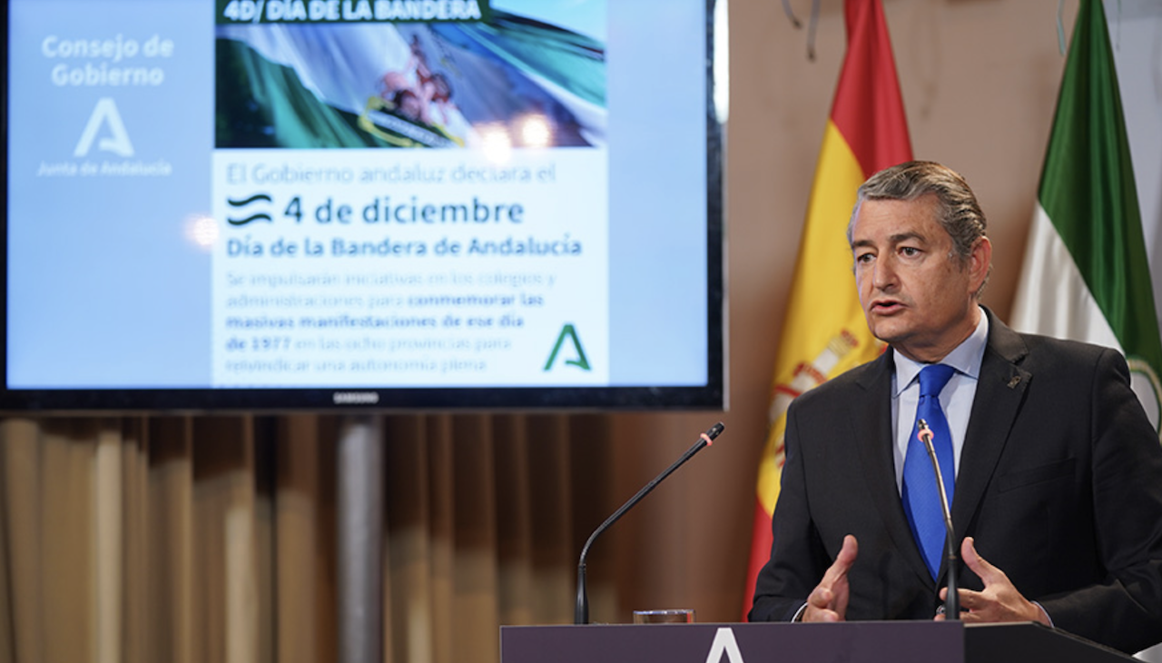 La Junta aprueba la declaración del 4 de diciembre como Día de la Bandera de Andalucía