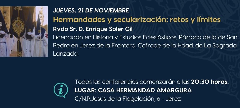 Enrique Soler cierra este jueves el ciclo de la Amargura