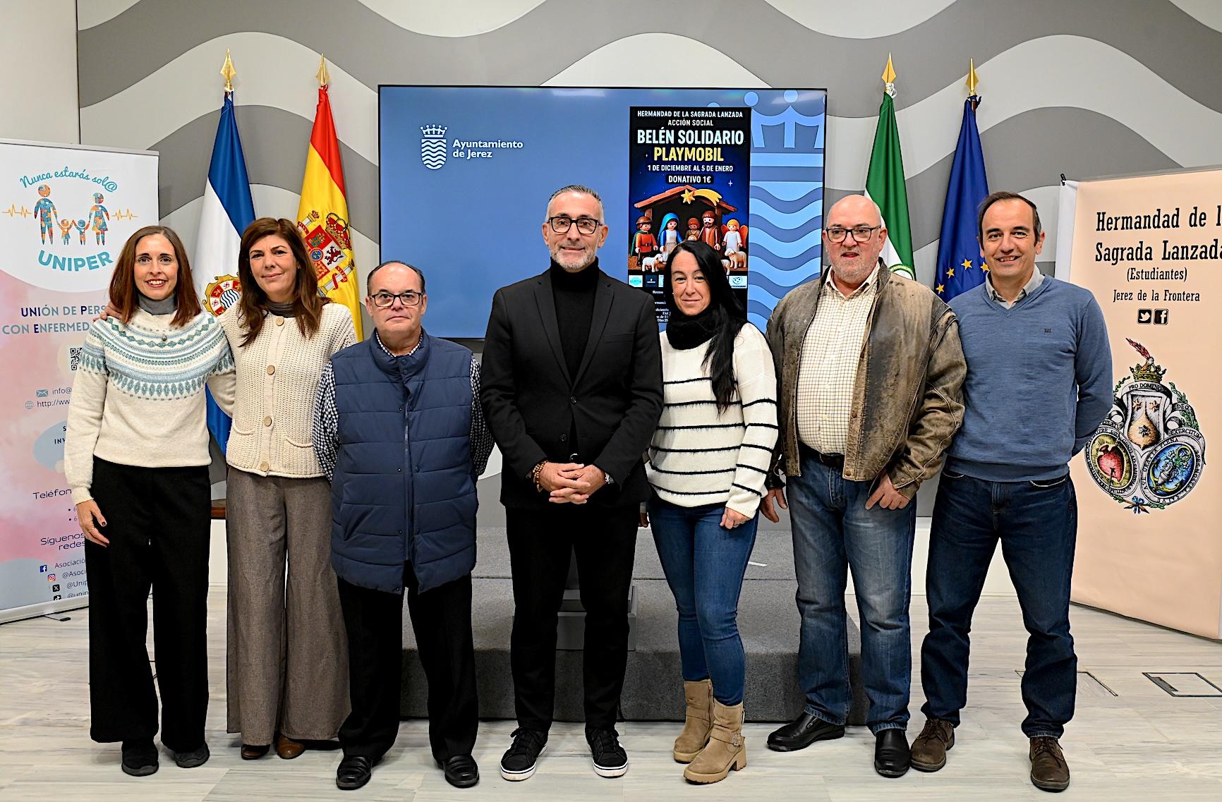 El belén solidario de Playmobil de La Lanzada de Jerez recaudará fondos para la Asociación Uniper 