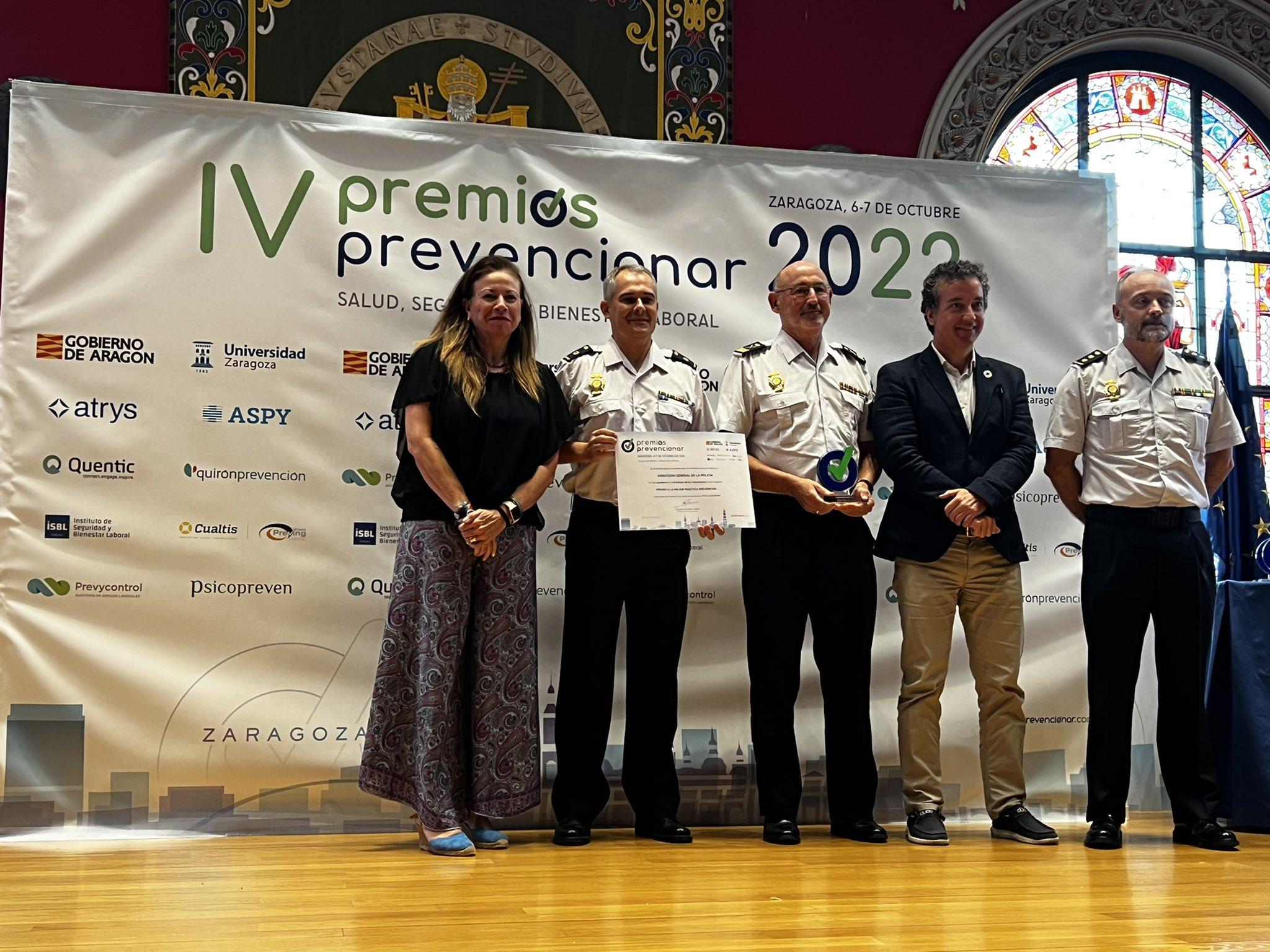 La Policía Nacional recibe el Premio Nacional Prevencionar 2022 por su trabajo en el ámbito de la salud mental