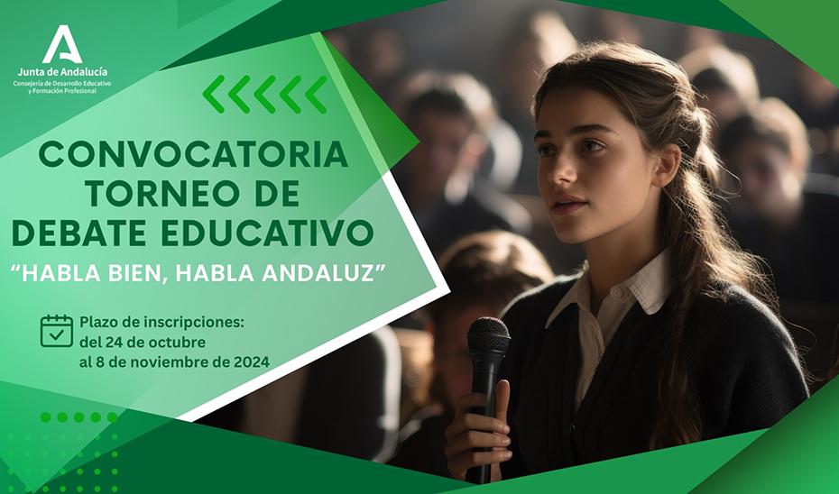 Abierto el plazo de inscripción para el Torneo de Debate Educativo 'Habla bien, habla andaluz'