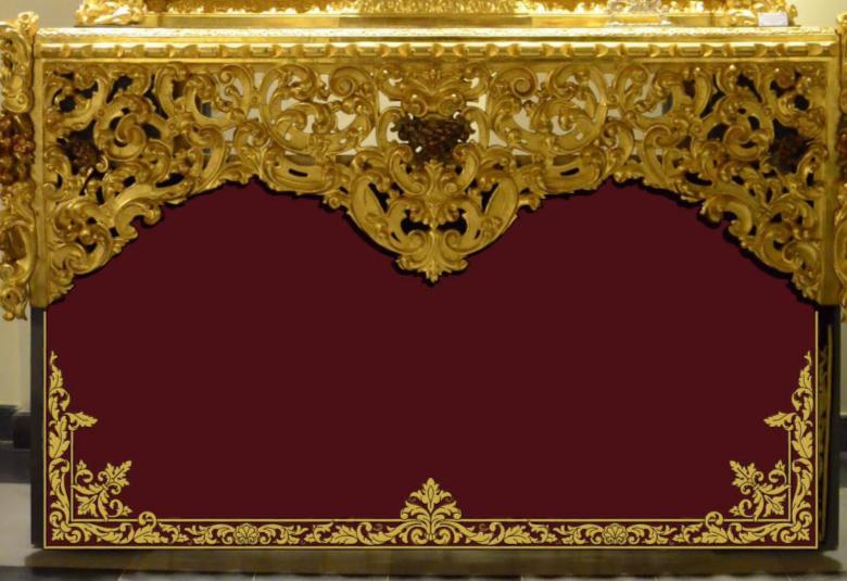 Nuevos faldones para el paso de Cristo Rey