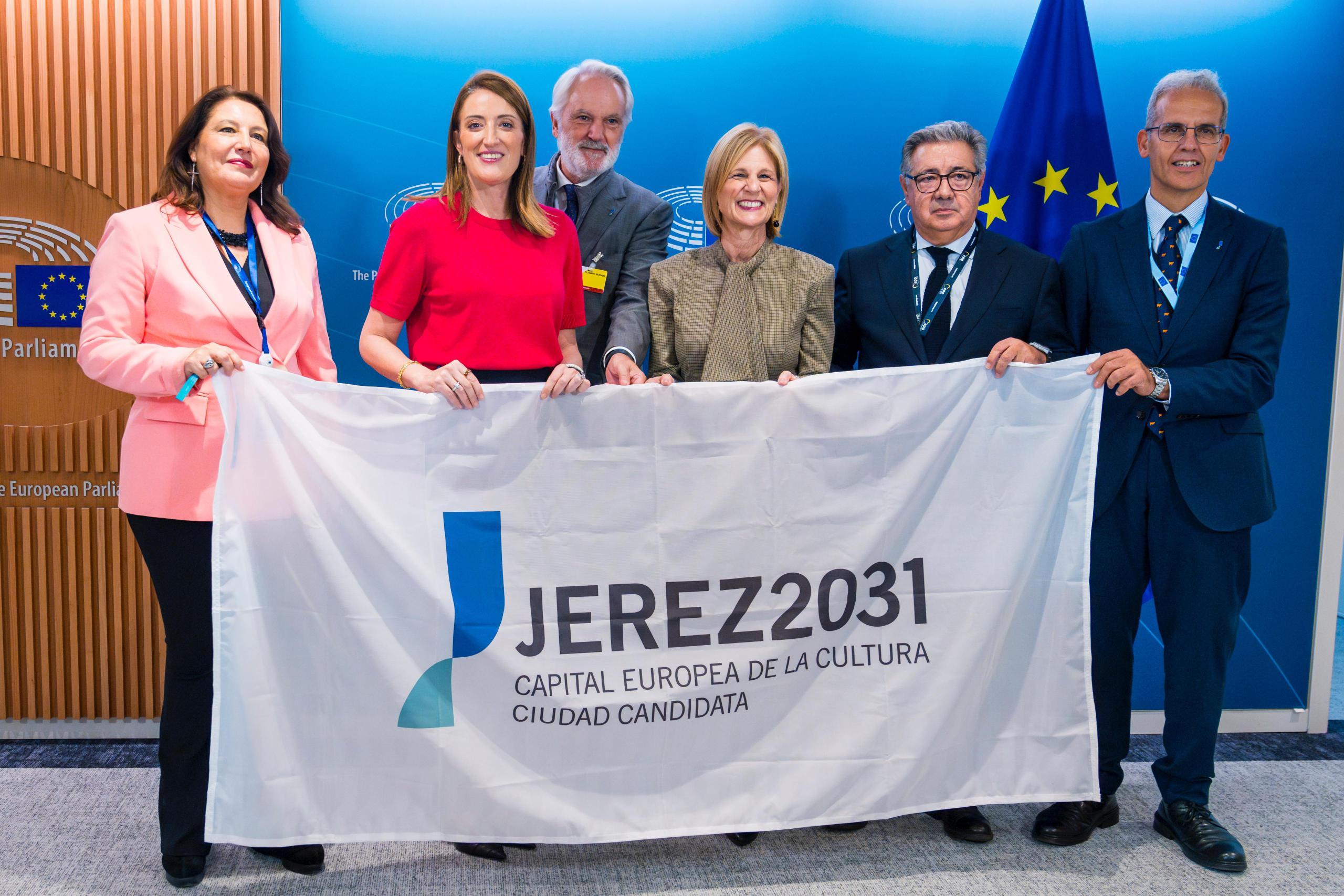 La candidatura de Jerez 2031 se hace presente en el Parlamento Europeo