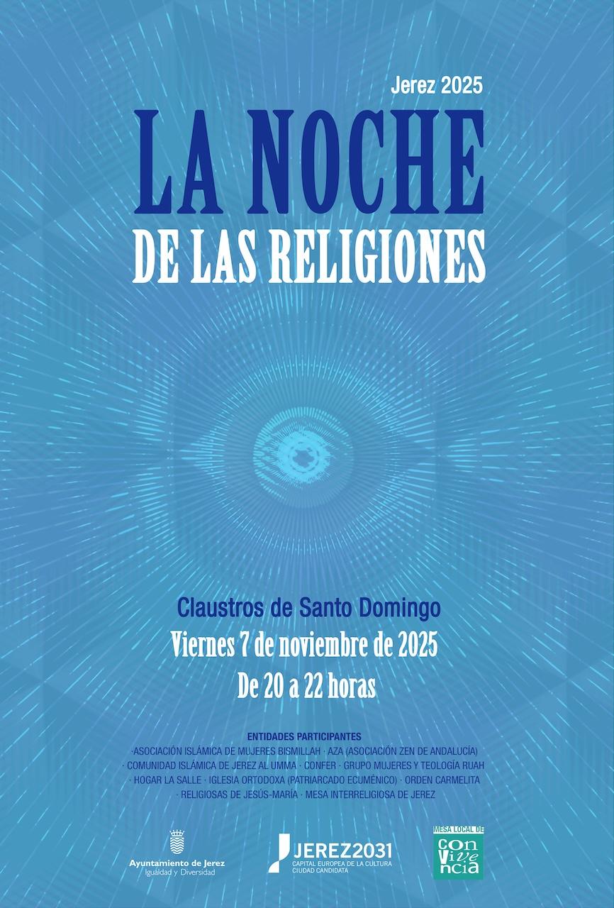 La VI Noche de las Religiones de Jerez se celebrará el 7 de noviembre en Los Claustros dedicada a la paz mundial