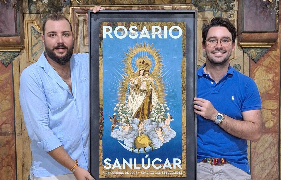 Jaime Sánchez firma el cartel de 'La Galeona' de Sanlúcar